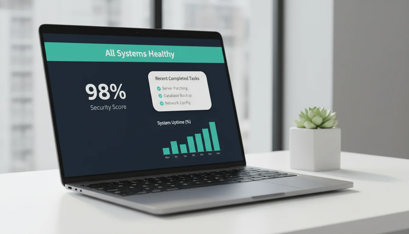 OliveTech client dashboard showing real-time IT health monitoring